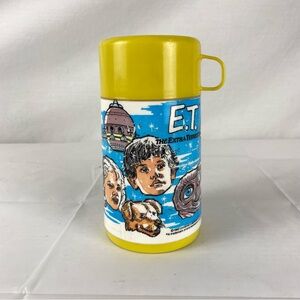 Vintage 1982 E.T. The Extra Terrestrial Aladdin Thermos Bottle Yellow